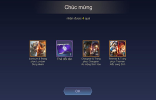 Liên Quân Mobile: Garena gây sốc, game thủ "nhận FREE" 3 combo tướng kèm skin chỉ với 500 vàng