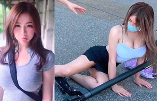 Dàn cảnh ngã xe scooter để nổi tiếng, cô nàng hot girl bị cộng đồng mạng "bóc phốt", ném đá liên tục