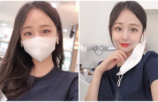 Cởi khẩu trang, cô gái bất ngờ được phong là "nha sĩ đẹp nhất Hàn Quốc", cộng đồng mạng khuyên nên bỏ nghề làm hot girl