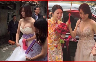 Ngắm loạt phù dâu ngực "khủng" khiến váy như muốn bung ra, dân tình thì dán mắt vào mình