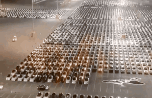 Choáng váng cảnh cả bãi xe Tesla đồng loạt cập nhật phần mềm: "như người ngoài hành tinh hạ cánh"