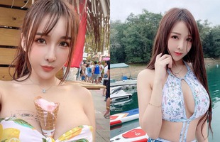 Đăng ảnh chỉ dùng vòng một để ăn kem vì hai tay quá "bận", cô nàng hot girl bỗng chốc nổi như cồn trên mạng