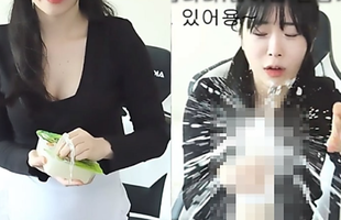 Bóc "sữa chua" không cẩn thận, nữ streamer vô tình tạo ra khung cảnh như phim 18+ ngay trên sóng, hút cả triệu view sau đó