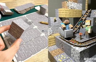 Kỳ công tái hiện Minecraft phiên bản đời thực bằng giấy giống game tới 99%, nam game thủ khiến CĐM trầm trồ, thán phục vì tay nghề bá đạo