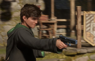 Độc lạ như game thủ Hogwarts Legacy, tự thay thế đũa phép bằng súng, điều khiển đầy hài hước