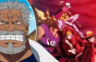 One Piece: Garp để mặc Luffy chiến đấu với 2 Tứ Hoàng nhưng lại liều mạng để cứu Koby