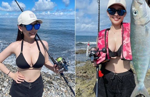 Mặc bikini gợi cảm đi câu cá, hot girl xinh đẹp nhận tranh cãi trái chiều