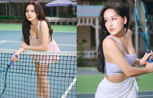 Mai Phương Thuý cực quyến rũ trên sân tennis, trong tủ đồ lượng outfit tennis nhiều hơn quần áo mặc hàng ngày
