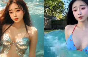 Bắt trend "tiên cá", nàng hot girl bỗng chốc nổi không ngờ, cư dân mạng đua nhau xin info