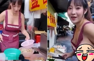 Đứng bán gà rán ngoài chợ, hot girl mặc tạp dề bỗng nổi như cồn, được cả Google đề xuất