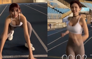 Hot girl gây sốt mạng xã hội, thể hiện khả năng chạy 100m đầy ấn tượng