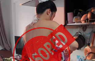 "Đổi gió" vào bếp nấu ăn, nữ gymer gây bức xúc với trang phục không thể nhạy cảm hơn