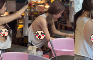 Ăn mặc táo bạo để hút khách mua hàng, cô nàng hot girl nhận vô số chỉ trích