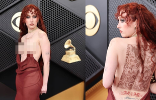 Thảm đỏ Grammy xuất hiện váy khoe thân phản cảm, nản nhất là cách che vòng 1 quá lố lăng
