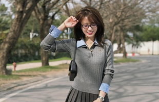 "Thoát Tết", hot girl Hà Kim hóa cô sinh viên cực dễ thương khiến anh em rung động