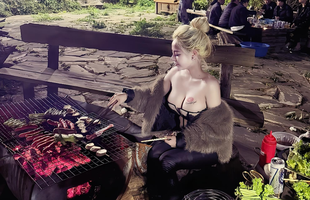 Ngồi nướng thịt, hot girl bất ngờ "viral", được vô số anh em lan truyền hình ảnh khắp MXH