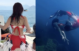 3 triệu người "dính mắt" video mẹ 2 con Vbiz làm nàng tiên cá: Body nuột vẫn chưa hot bằng 35 giây dưới biển!