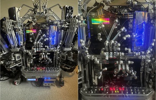 Nam game thủ bá đạo, tự dựng case PC khổng lồ cực hầm hố như robot, siêu tản nhiệt, yên tĩnh tuyệt đối