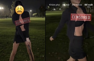 Outfit "mặc như không" khi đi đánh golf, mỹ nhân hớ hênh lộ vòng 1 gây "nhức nhối"