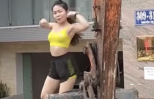 Nhảy aerobic trên máy xúc, cô gái bị cộng đồng mạng mắng xối xả, vì số view mà bất chấp?
