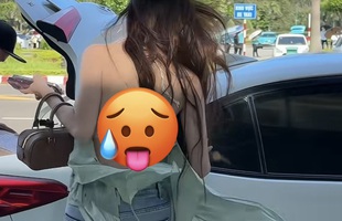 "Gạch đá" cũng không cản nổi, gái xinh tiếp tục gây tranh cãi với màn "đốt mắt" áo hở lưng mong manh
