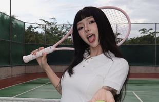 Gác lại vũ đạo triệu view, "Lisa Việt Nam" Ciin lên sân tennis thả dáng, visual "quá trời" xinh!