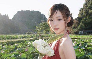 Góc chụp siêu đẹp khi "check-in" Ninh Binh của cô nàng hot girl khiến CĐM mê mẩn