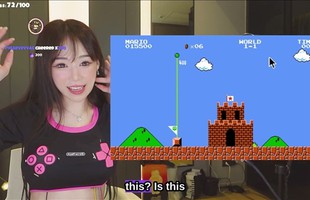 Nữ streamer phát sóng chơi Super Mario Bros bằng tay cầm có "1-0-2", người xem tranh cãi màn khoe thân biến tướng