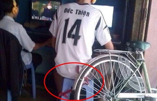 Đắng lòng thanh niên ra quán net chơi game phải xích xe đạp vào ghế ngồi