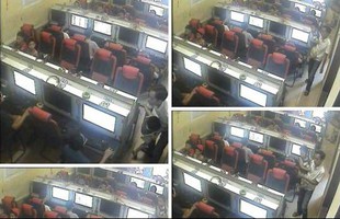 Choáng với hai cha con dàn cảnh ăn trộm trong quán net