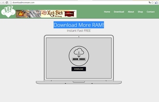 Choáng với website hài hước cho phép download thêm... RAM