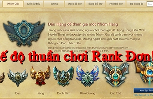 Riot chuẩn bị thực hiện chế độ xếp hạng đơn Liên Minh Huyền Thoại... chỉ chơi một mình