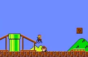 Cười rụng rốn với game Mario phiên bản... xe lăn