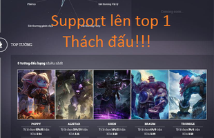 Ngả mũ thán phục gamer Liên Minh Huyền Thoại Việt chỉ đánh Hỗ Trợ leo Top 1 Thách Đấu