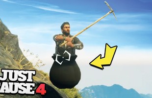 Phát hiện bất ngờ: Trò chơi siêu "lầy lội" Getting Over It trở thành một mini game trong Just Cause 4