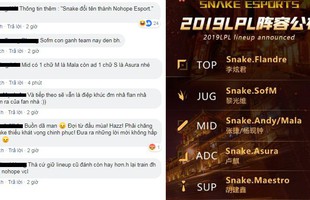 Phản ứng của fan hâm mộ trước những đồng đội mới "vô danh" của SofM: Snake Esports đổi tên thành No Hope Esports được rồi