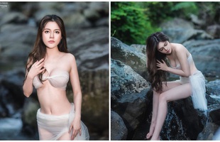 Bỏ thi Hoa Hậu Hoàn Vũ Việt Nam 2019, cô nàng hot girl "Về nhà đi con" tung ảnh gợi cảm giữa núi rừng