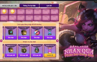 Game thủ LMHT có thể đăng nhập và điểm danh nhận quà Giáng Sinh ngay hôm hay