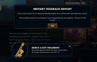 LMHT: Game thủ gợi ý Riot Games nên tặng quà cho những người tố cáo thành công hành vi tiêu cực