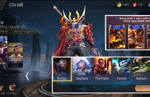 Liên Quân Mobile: Garena tặng 5 tướng, 3 skin bậc S tùy chọn cho người chơi "come back"