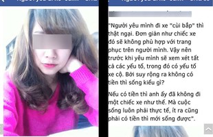 Cô nàng “yêu là phải có xe đẹp” bị dân mạng “ném đá” tơi tả