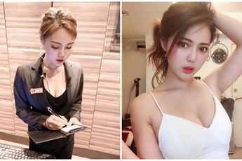 Bất ngờ trước nhan sắc của cô thu ngân cực phẩm, mặc đồng phục đã xinh nhưng ngoài đời còn gợi cảm hơn bội phần