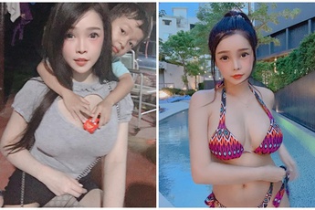 Khó thở trước vẻ gợi cảm của hot girl nổi tiếng, từng câu like bằng cách để bé trai đặt tay lên vòng 1 khủng