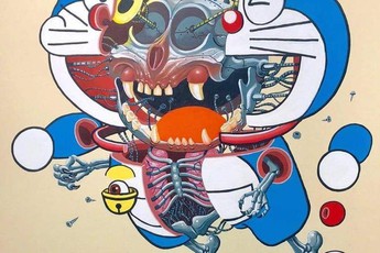 Bộ tranh cắt lớp các nhận vật manga đình đám, Doraemon trông sợ hết hồn