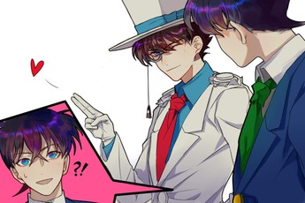 Kaito Kid và Shinichi khiến fan gato vì "tình bể bình" trong loạt fan art mùi mẫn