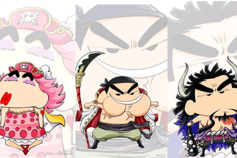 Từ Tứ Hoàng One Piece tới Sannin làng Lá đều hóa "Shin-chan" qua bộ fan art vui nhộn