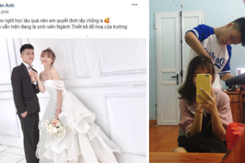 Trường cho nghỉ dịch, 2 sinh viên ở nhà lâu quá nên quyết định... cưới nhau
