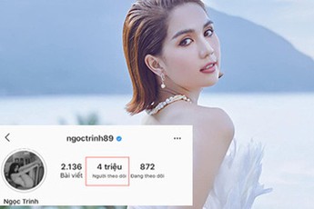 Ngọc Trinh trở thành nghệ sĩ thứ 3 của Vbiz cán mốc 4 triệu follower Instagram, hứa tặng quà đặc biệt cho fan ăn mừng