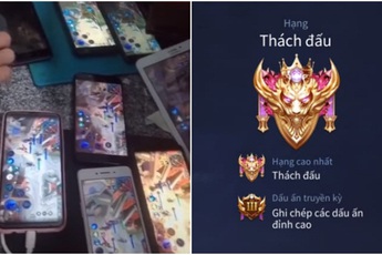 Liên Quân Mobile: Nghi vấn dàn Thách Đấu "nghìn Sao" là thành quả của 1 người chơi 10 máy