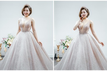 Trâm Anh hớn hở khoe bộ ảnh chụp váy cưới, lấp lửng ẩn ý muốn công khai chú rể